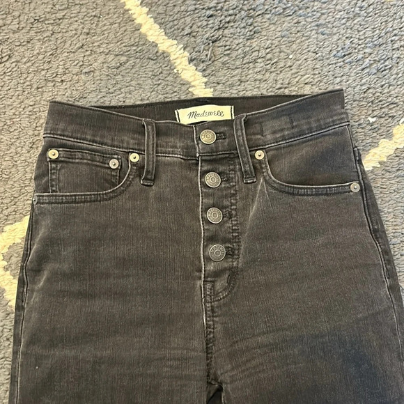 Madewell Cali Demi Cut Black Jeans Size 23 - Picture 4 of 11